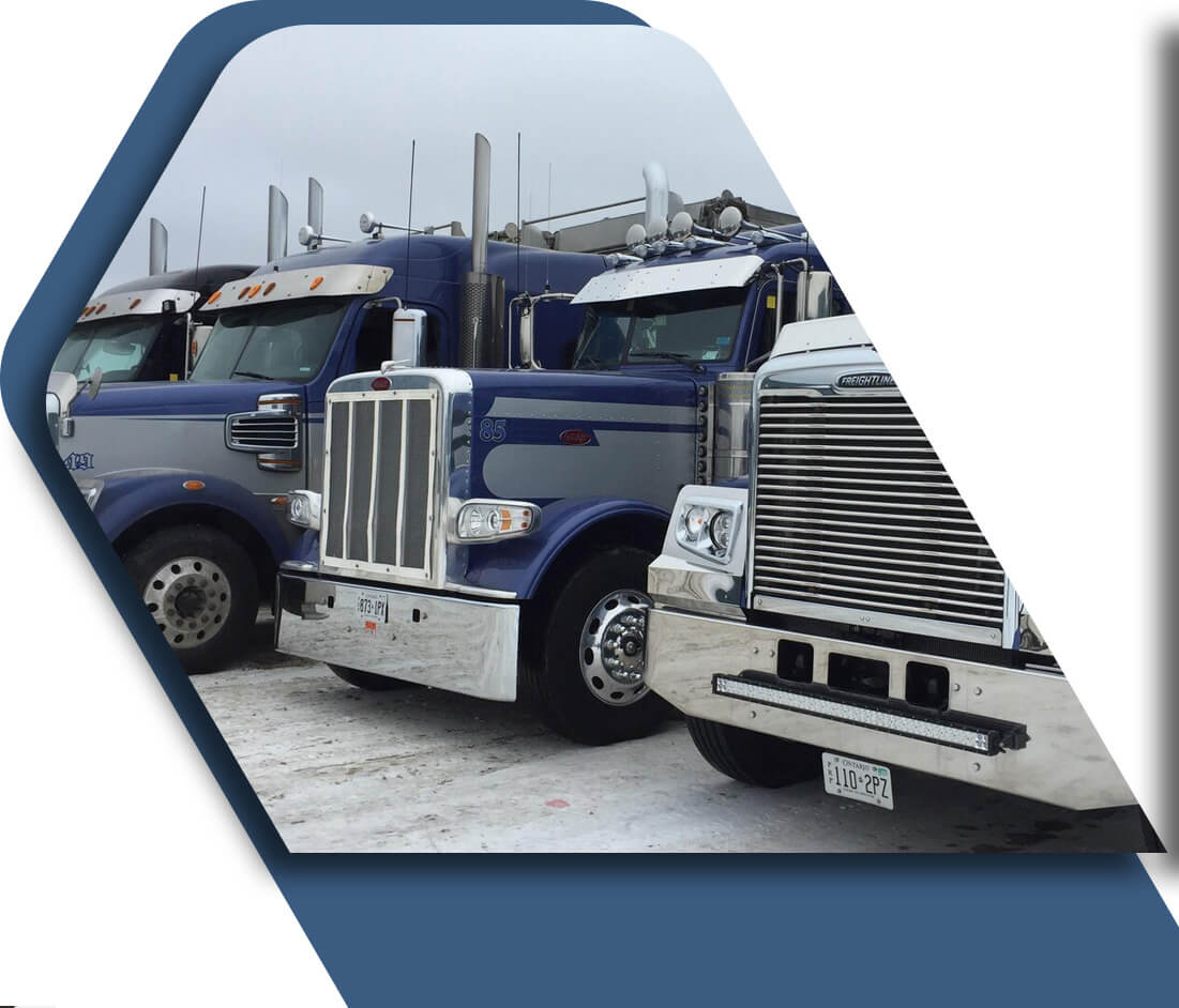 Camions d'une entreprise couvert par assurance sous-standart